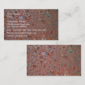 Rote Metallstruktur Visitenkarte (Vorne/Hinten)