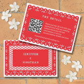 ROTE MEXIKANISCHE PAPEL PICADO ENCLOUSURE CARD