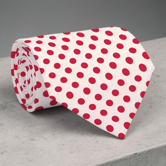 Rote Mini-Polka-Punkte-Krawatte Krawatte