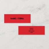 rote - mini Visitenkarten Telefonnummerkarte (Vorne/Hinten)