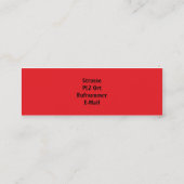 rote - mini Visitenkarten Telefonnummerkarte (Rückseite)