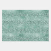 Rote Minze, grüner Glitzer Streifen          Geschenkpapier Set (Vorderseite 2)