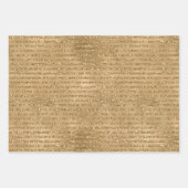 Rote Minze, grüner Glitzer Streifen          Geschenkpapier Set (Vorderseite)