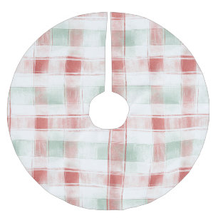 Rote Minze Weiße Pfefferminz-Mocha Weihnachten Polyester Weihnachtsbaumdecke
