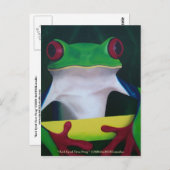 Rote mit Augen Baum-Frosch-Postkarte Postkarte (Vorne/Hinten)