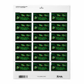 Rote Mit Augen Baumfrösche Adressaufkleber (Vorne)