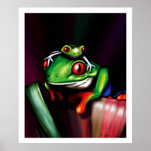 Rote Mit Augen Baumfrösche Poster