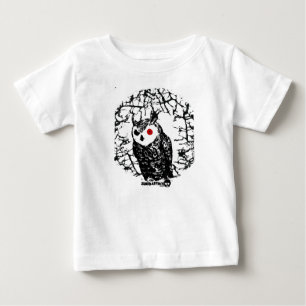 Rote mit Augen Eule Baby T-shirt