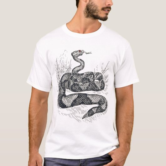 Rote mit Augen Schlange T-Shirt (Vorderseite)