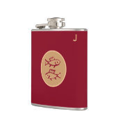 Rote Mit Monogramm Flasche - Zodiac - Fieber Flachmann (Links)