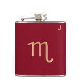 Rote Mit Monogramm Flasche - Zodiac - Skorpio Flachmann (Vorderseite)