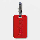 rote mit Monogramm Raffinessen Gepäckanhänger (Rückseite vertikal)