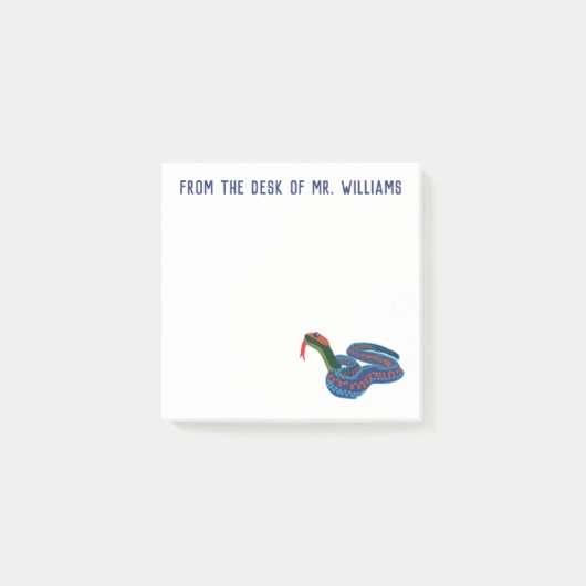 Rote mit Seiten versehene Strumpfband-Schlange Post-it Klebezettel (Vorderseite)