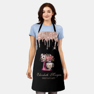 Rote Mixer Blumen Rose Gold Tropfen Bäckerei Schwa Schürze