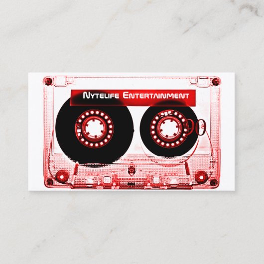 Rote Mixtape Visitenkarte (Vorderseite)