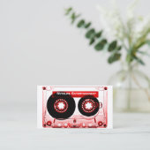 Rote Mixtape Visitenkarte (Stehend Vorderseite)