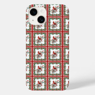 Rote Mockingbird Poinsettia Grenzen Rot Case-Mate iPhone 14 Hülle