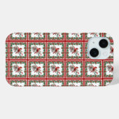 Rote Mockingbird Poinsettia Grenzen Rot Case-Mate iPhone Hülle (Rückseite (Horizontal))