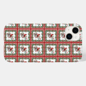 Rote Mockingbird Poinsettia Grenzen Rot Case-Mate iPhone Hülle (Rückseite (Horizontal))