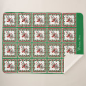 Rote Mockingvogel Poinsettia Grenzen Gewohnheitsre Sherpadecke (Vorderseite (Horizontal))