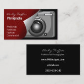 rote Mod-Fotografie, Kamera Visitenkarte (Vorne/Hinten)