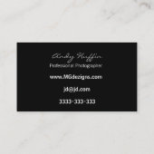 rote Mod-Fotografie, Kamera Visitenkarte (Rückseite)