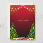 Rote Moderne frohe Weihnachten und Neues Jahr (Rückseite)