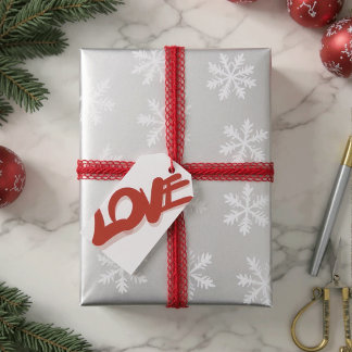 rote moderne Schrift Liebe Geschenkanhänger