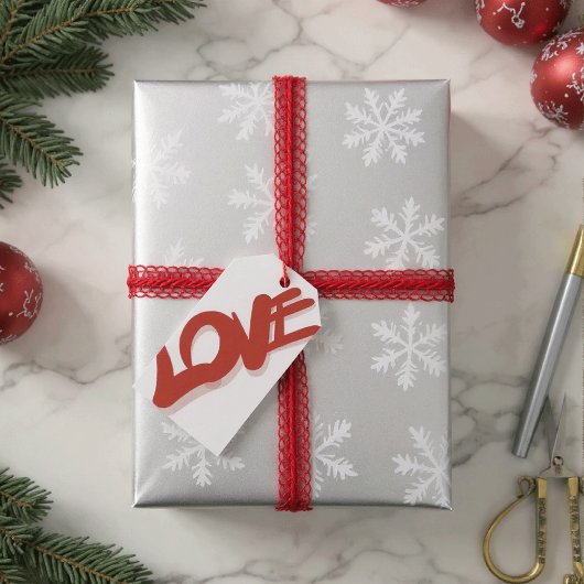 rote moderne Schrift Liebe Geschenkanhänger