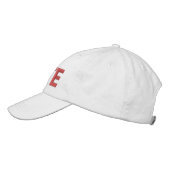 Rote moderne Typografie wählen Bestickte Baseballkappe (Links)