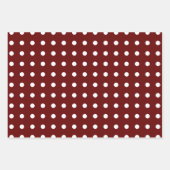 Rote moderne Weihnachtsbäume Schneeflocken Festlic Geschenkpapier Set (Vorderseite 2)