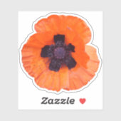 Rote Mohn-Foto Aufkleber (Blatt)