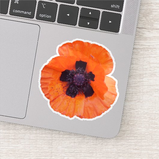 Rote Mohn-Foto Aufkleber (Detail)