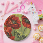 Rote Mohn-Garten-Picknick-Papierteller Pappteller (Party)