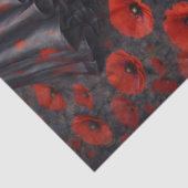Rote Mohn-Gotik-Beine-Decoupage-Papier Seidenpapier (Ausschnitt)