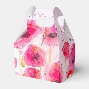 Rote Mohn-Hochzeitstorte Geschenkbox Blumen Geschenkschachtel