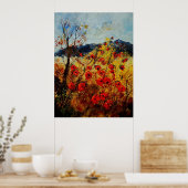 Rote Mohn in der Provence 450108 Poster (Küche)