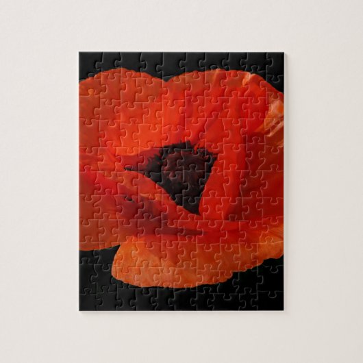 Rote Mohn-Makro Puzzle (Vertikal)