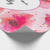 Rote Mohn Mohnblumen Blumen Floral Wasserfarbe Ehe Geschenkpapier (Ecke)