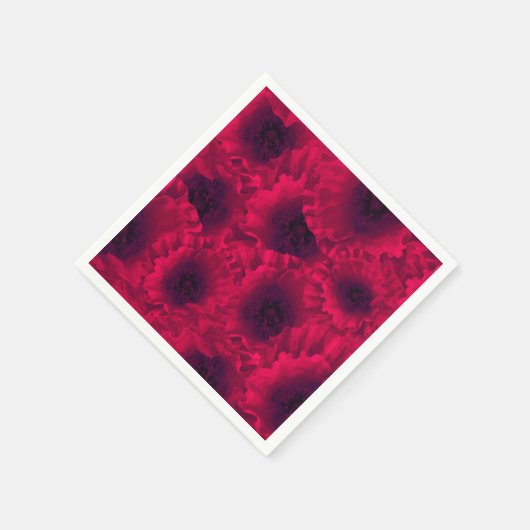Rote Mohn, Serviette (Ecke)