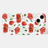 Rote Mohn-Wasserfarbe-Wildblume Case-Mate iPhone Hülle (Rückseite (Horizontal))