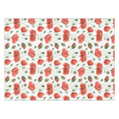 Rote Mohn-Wasserfarben-Wildblumen-Tischdecke Tischdecke (Vorderseite (Horizontal))