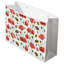 Rote Mohn-Wildblumen-Aquarell