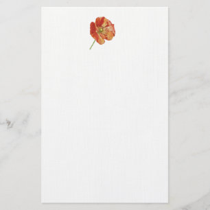 Rote Mohnblume 5,5" x 8,5" Briefpapier