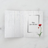 Rote Mohnblume am Muttertag - Blume Karte (Innenseite)