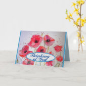 Rote Mohnblume Blume Aquarellmalerei Kunst Karte (Gelbe Blume)