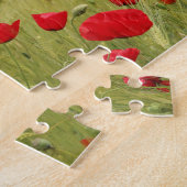 Rote Mohnblume Blume Feldart Puzzle (Seite)