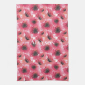 Rote Mohnblume Blume Geschirrtuch (Vertikal)