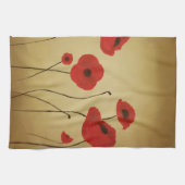 Rote Mohnblume Blume Küchentuch (Horizontal)