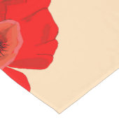 Rote Mohnblume Blume Kurzer Tischläufer (Ecke)
